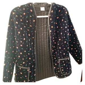 Soft ribbed floral jacket
